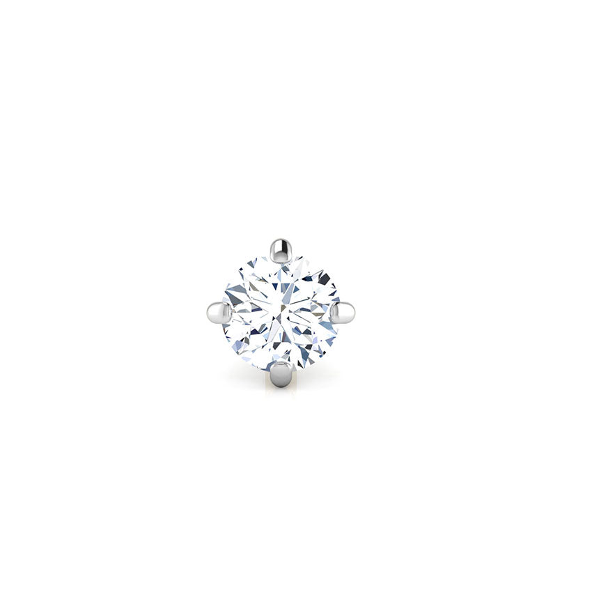 Graceful Solitaire Nose Pin