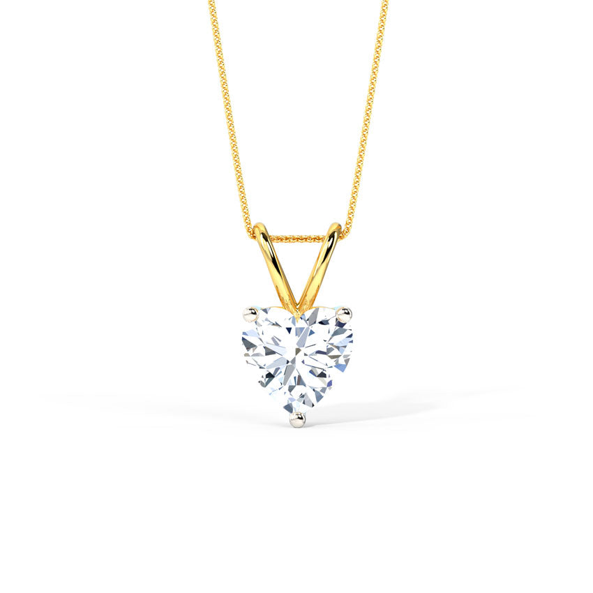 Vista Heart Solitaire Pendant