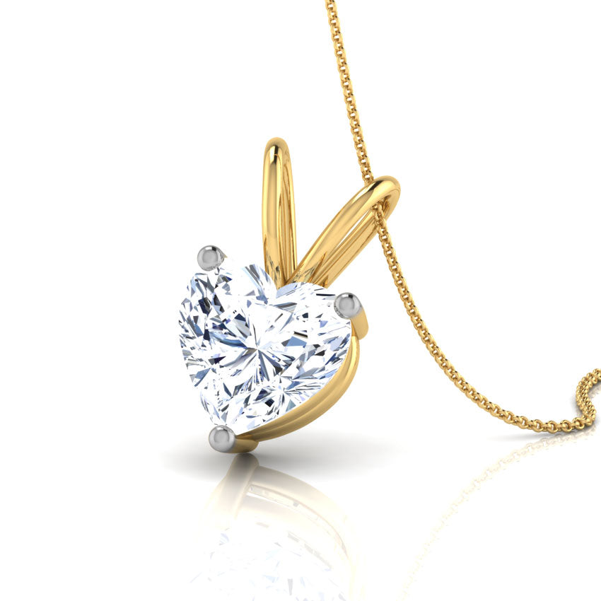 Looping Heart Solitaire Pendant