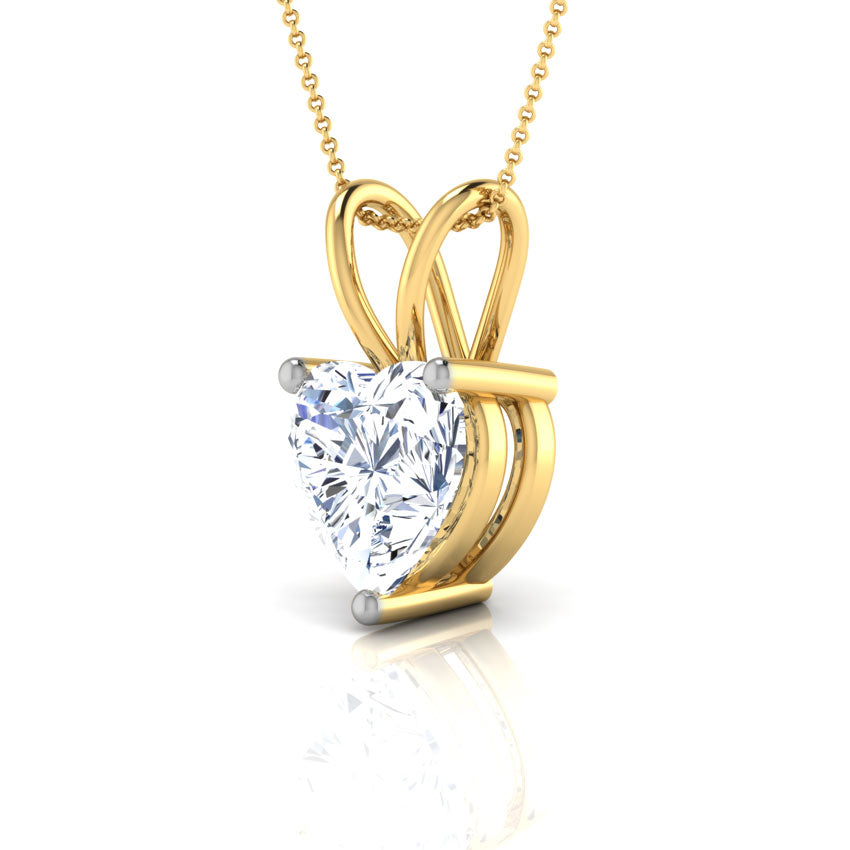 Looping Heart Solitaire Pendant