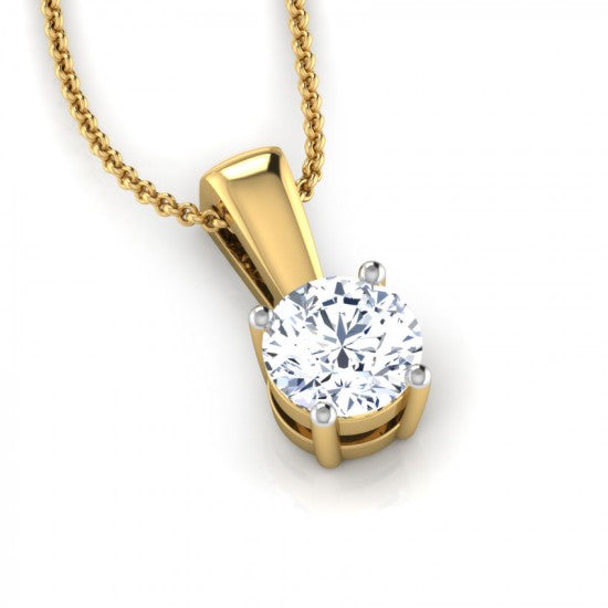 Sparkling Round Diamond Pendant