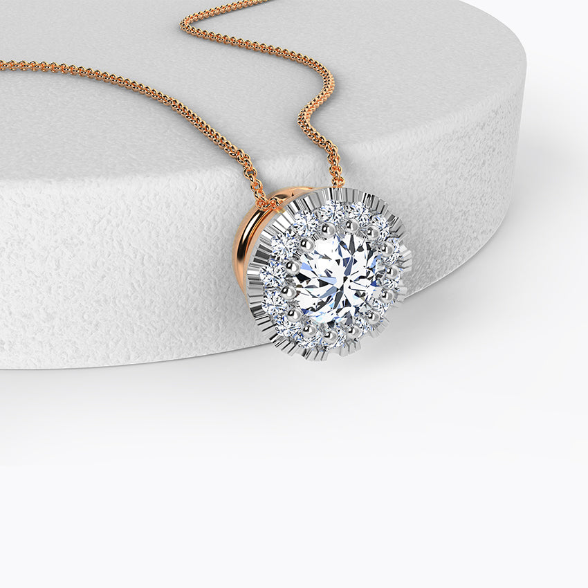 Halo Pendant Solitaire Medallion