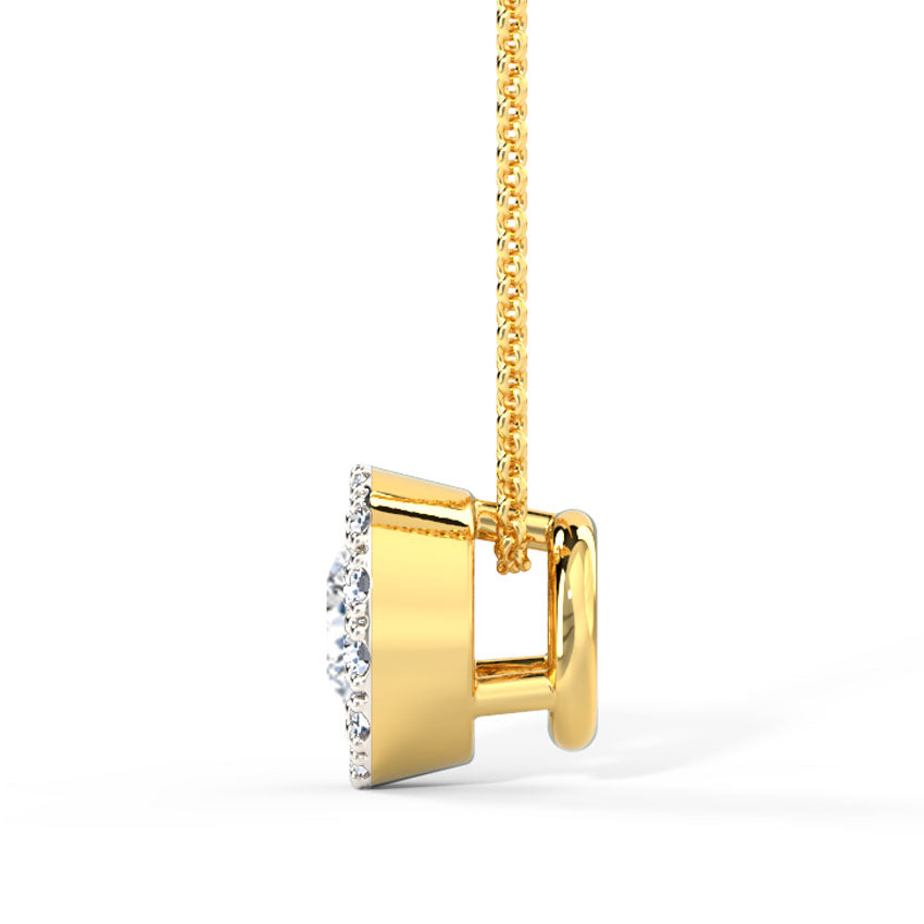 Radiant Disc Solitaire Pendant