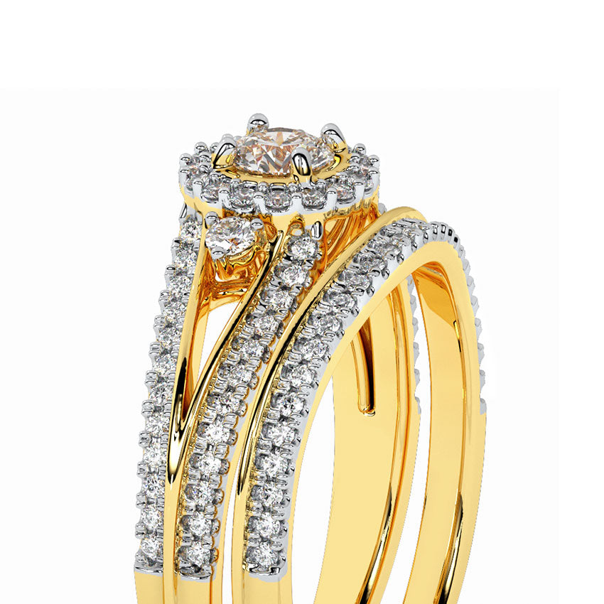 Eternity Solitaire Bridal Ring Set