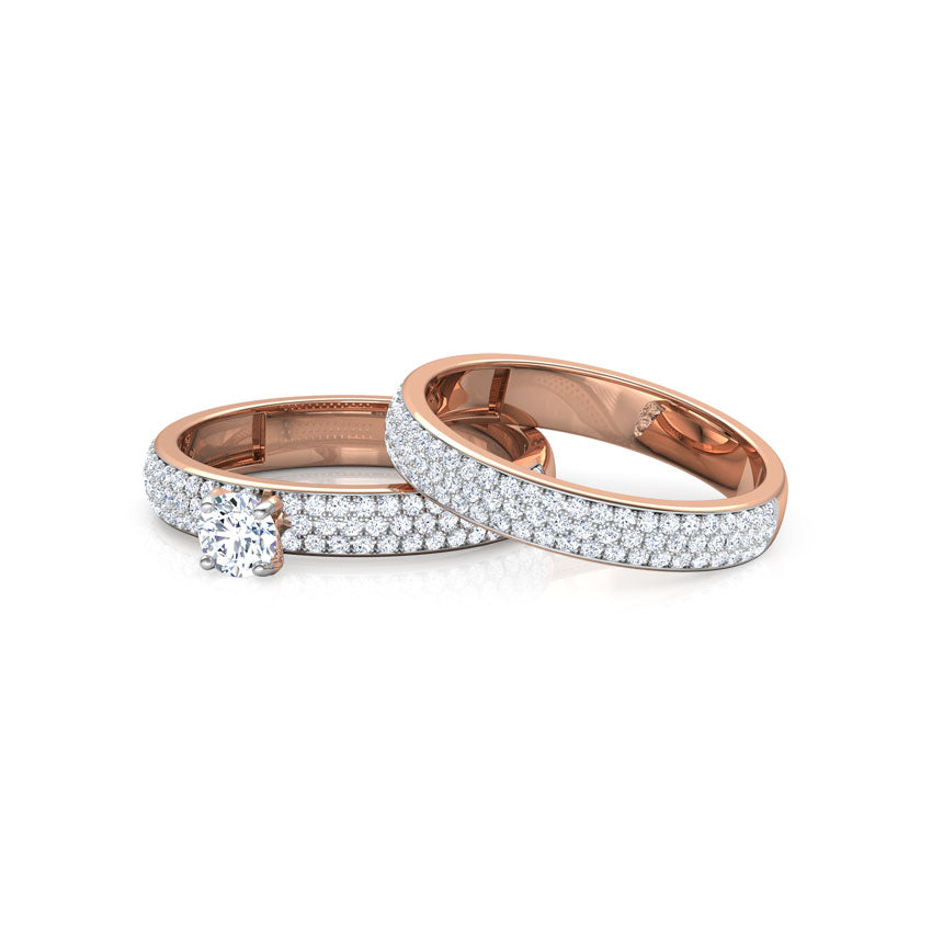 Radiant Solitaire Bridal Ring Set