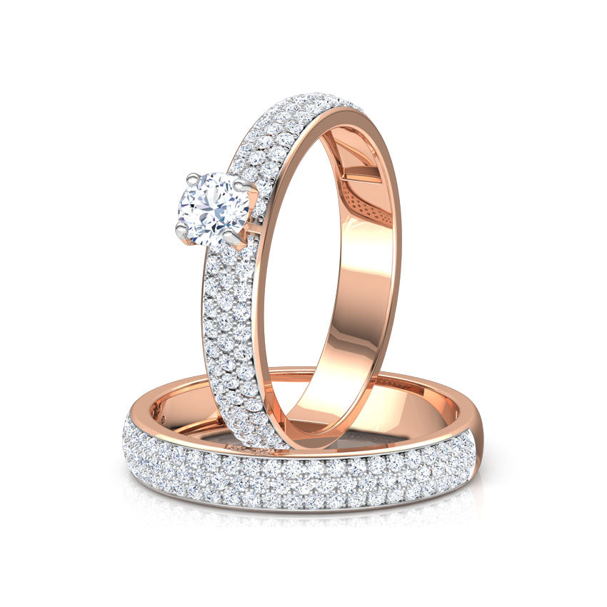 Radiant Solitaire Bridal Ring Set