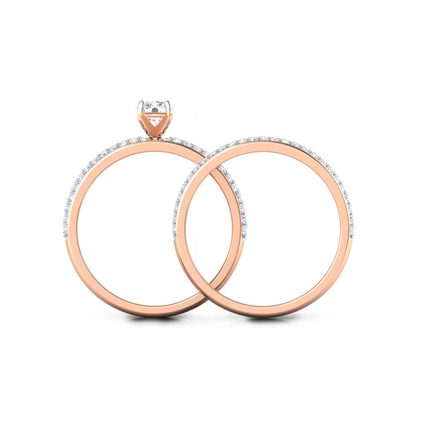 Radiant Solitaire Bridal Ring Set