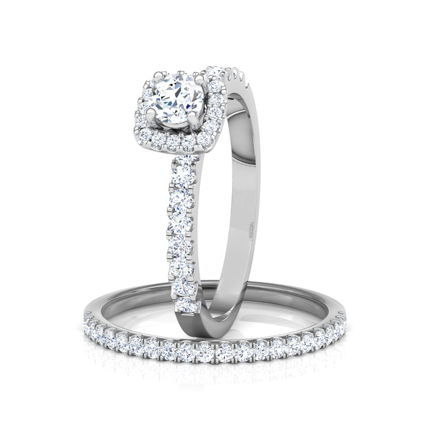 Twilight Solitaire Bridal Ring Set