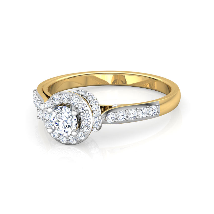 Kylie Halo Solitaire Ring