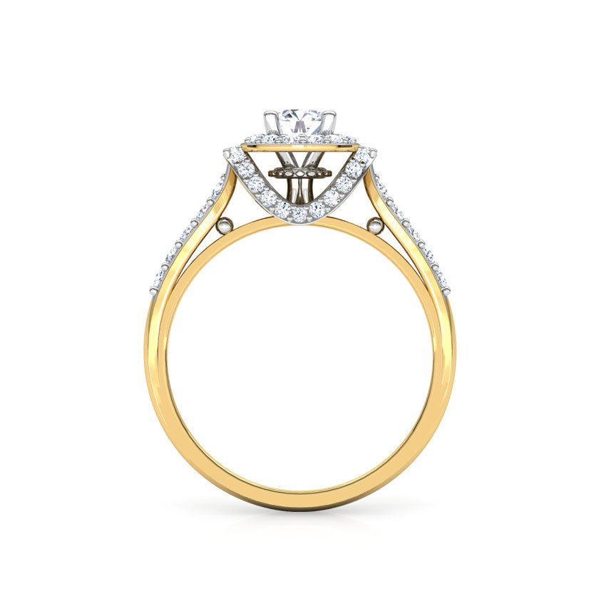 Kylie Halo Solitaire Ring