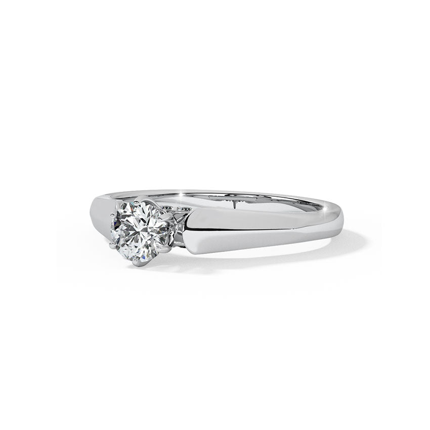 Sparkle & Spiral Solitaire Ring
