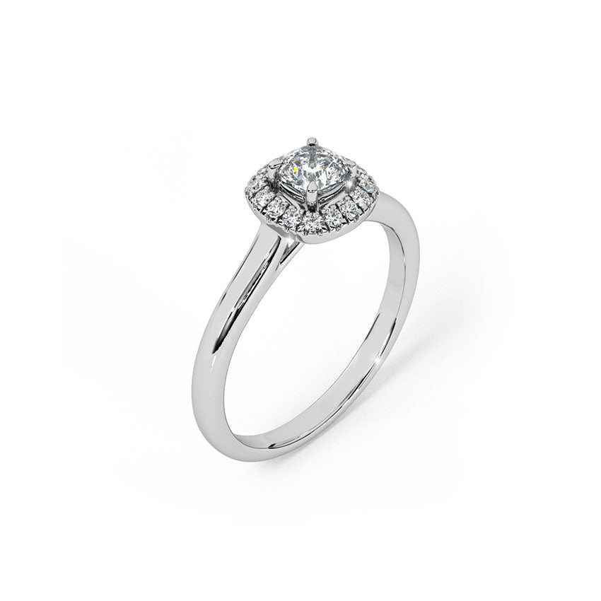 Quiet Diamond Solitaire Ring
