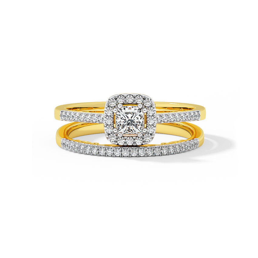 Sunbeam Solitaire Bridal Ring Set
