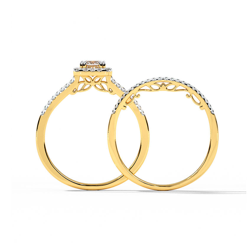 Sunbeam Solitaire Bridal Ring Set