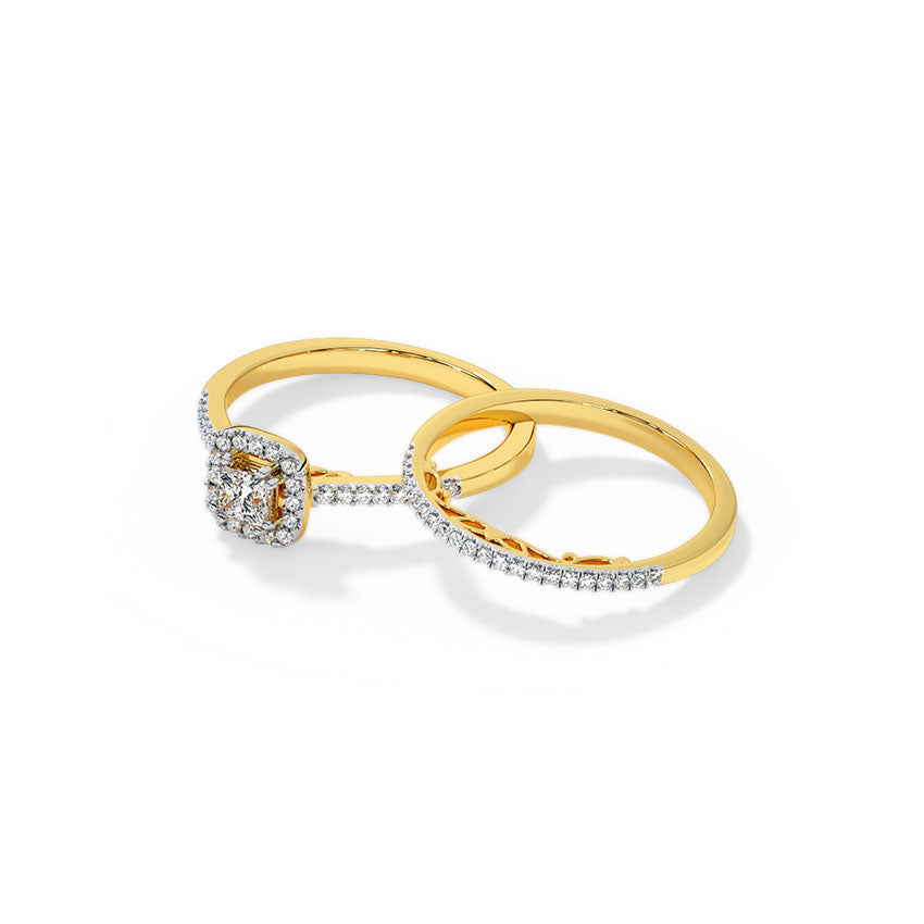 Sunbeam Solitaire Bridal Ring Set