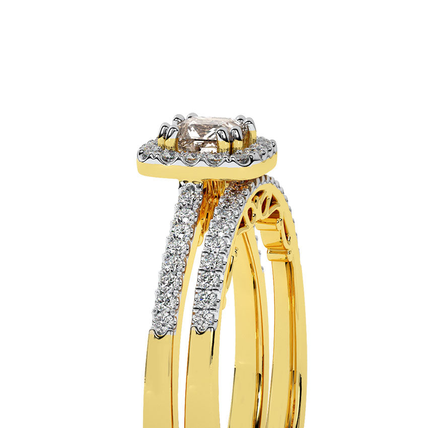 Sunbeam Solitaire Bridal Ring Set