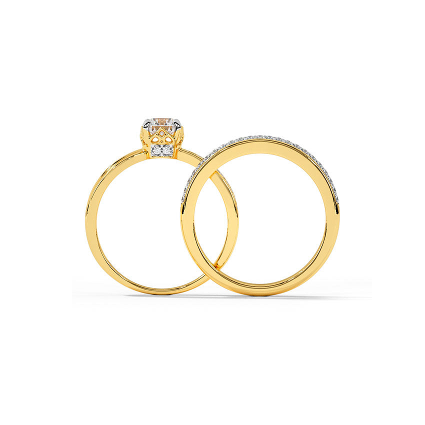 Gleaming Solitaire Bridal Ring Set