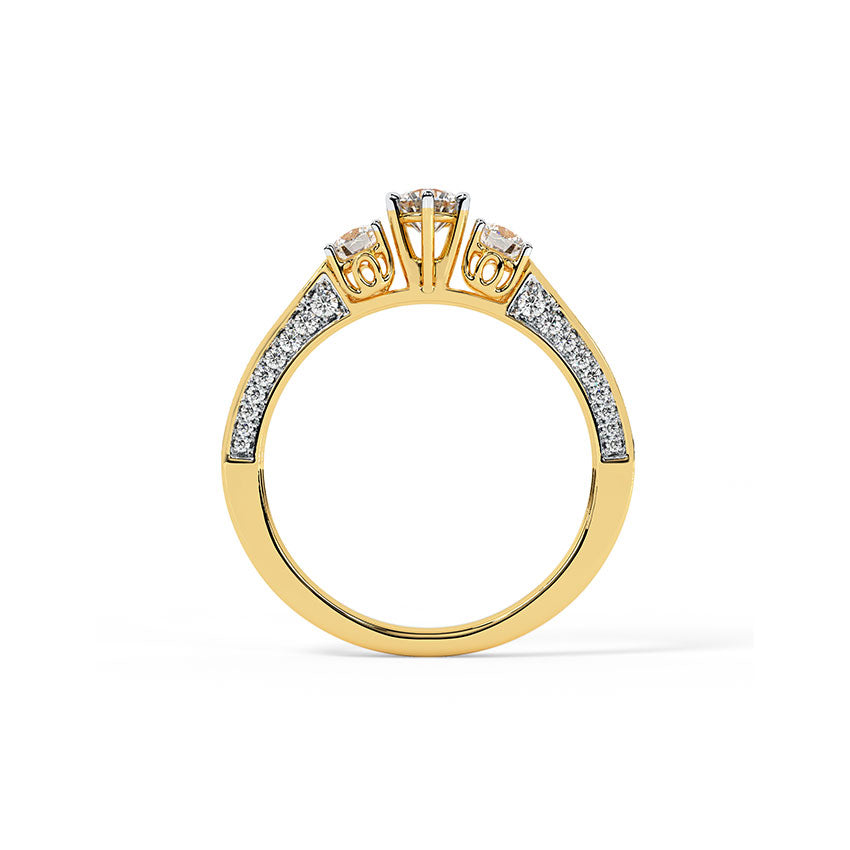 Juliette Three Stone Solitaire Ring