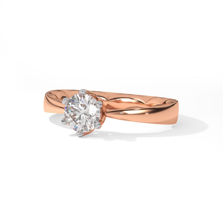 Floral Solitaire Ring