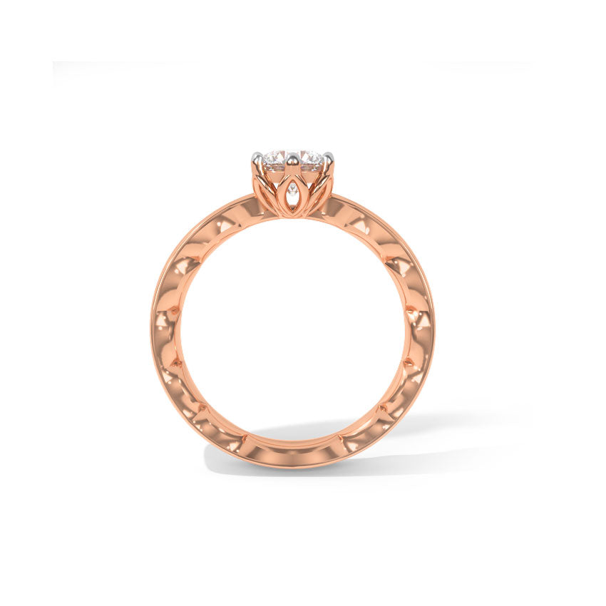 Floral Solitaire Ring