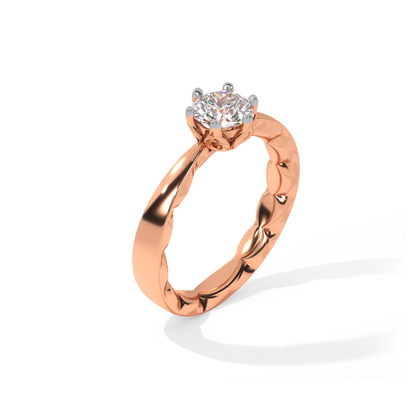 Floral Solitaire Ring