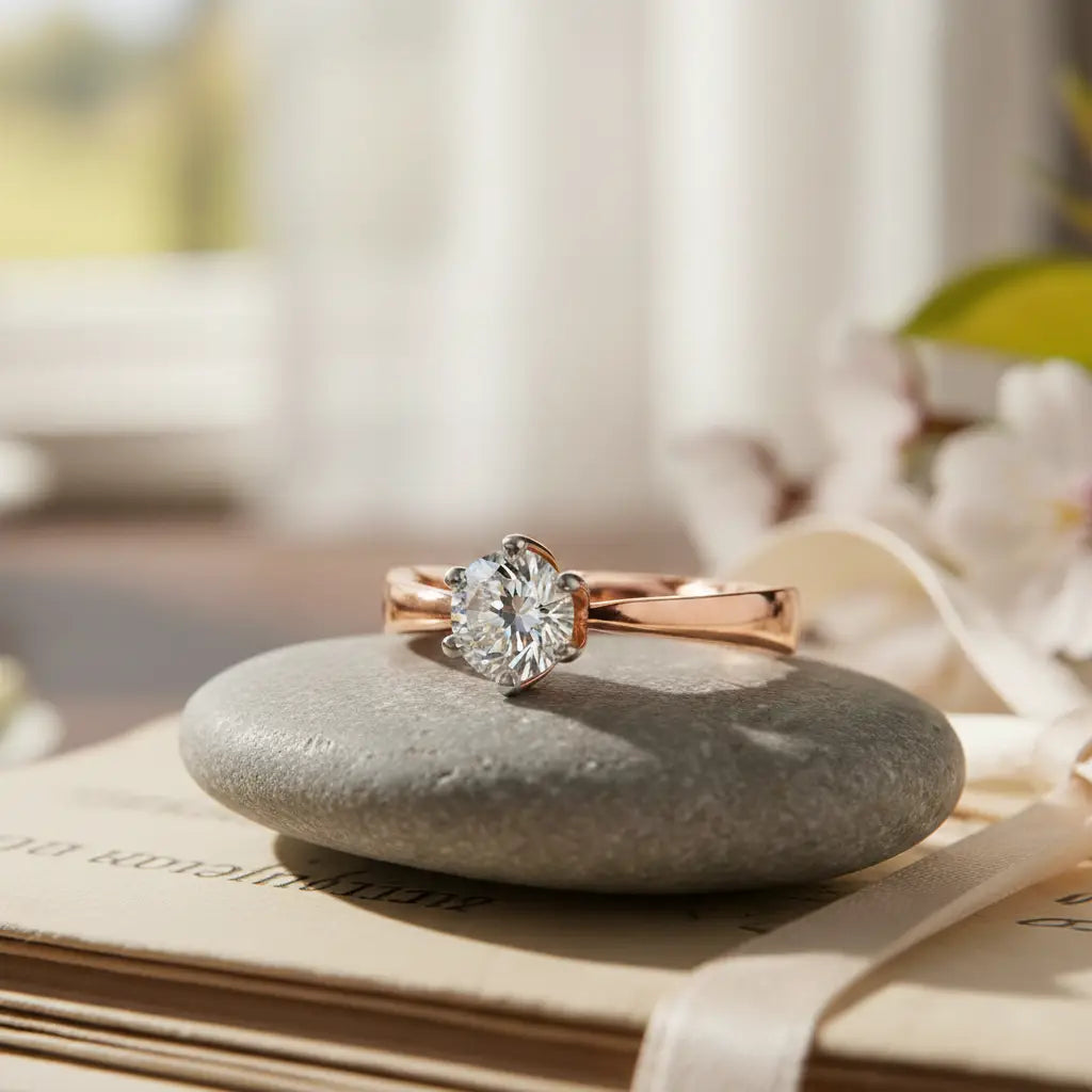 Floral Solitaire Ring