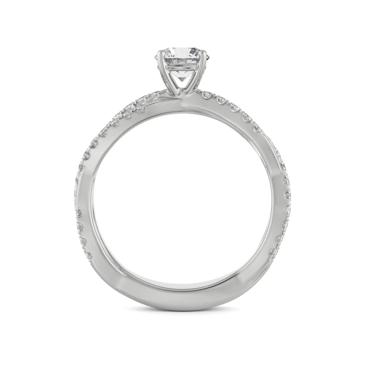 Alia Twisted Band Lab Grown Radiant Signature Ring