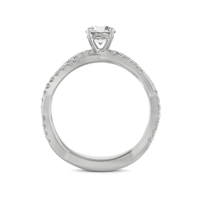 Alia Twisted Band Lab Grown Radiant Signature Ring