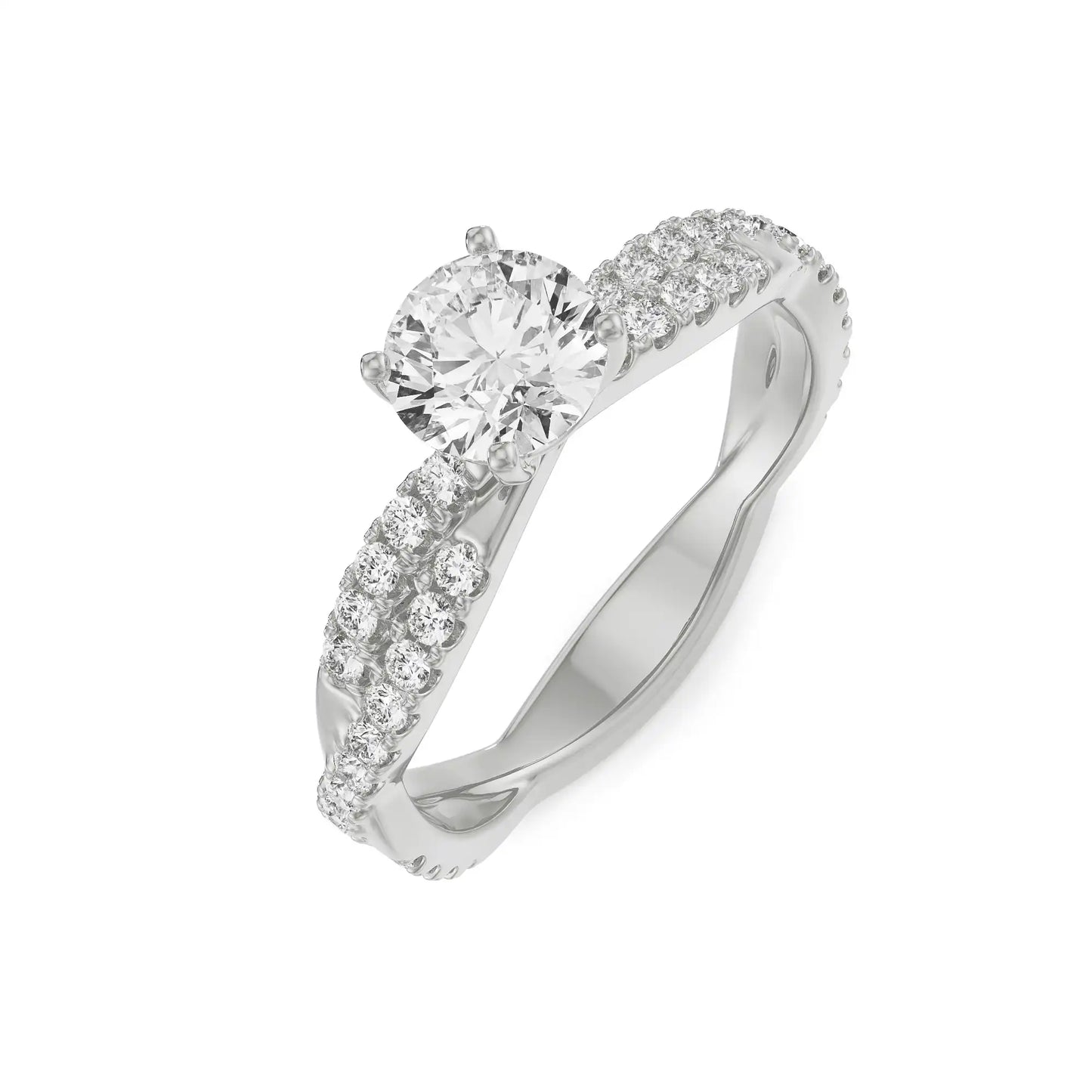 Alia Twisted Band Lab Grown Radiant Signature Ring