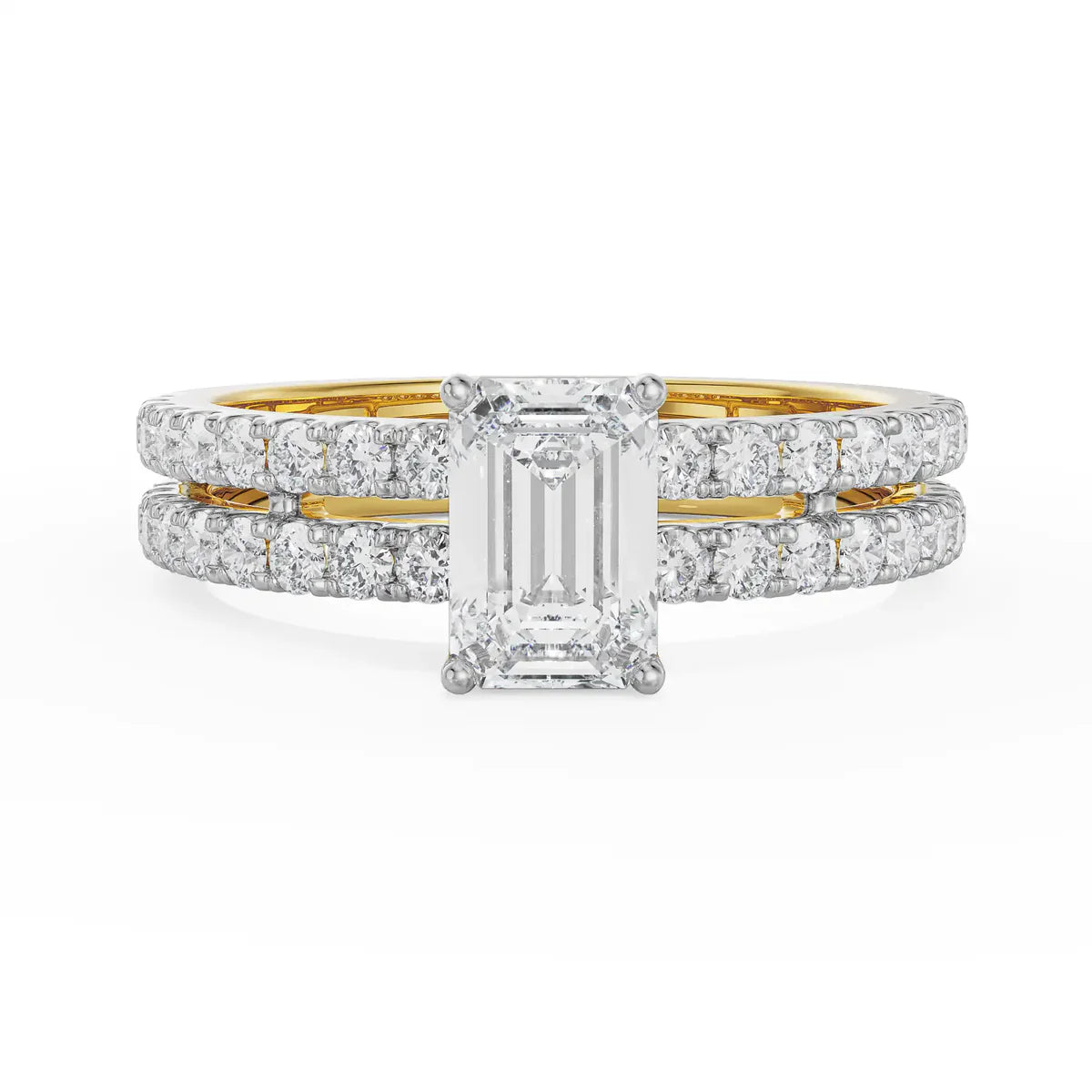 Shimmering Emerald Lab Luxe Engagement Circle