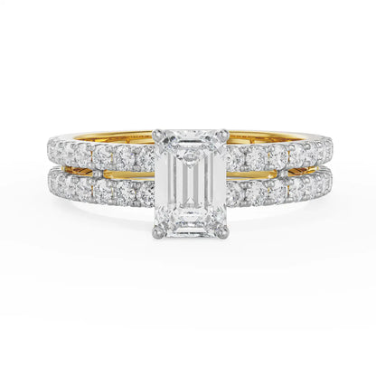 Shimmering Emerald Lab Luxe Engagement Circle