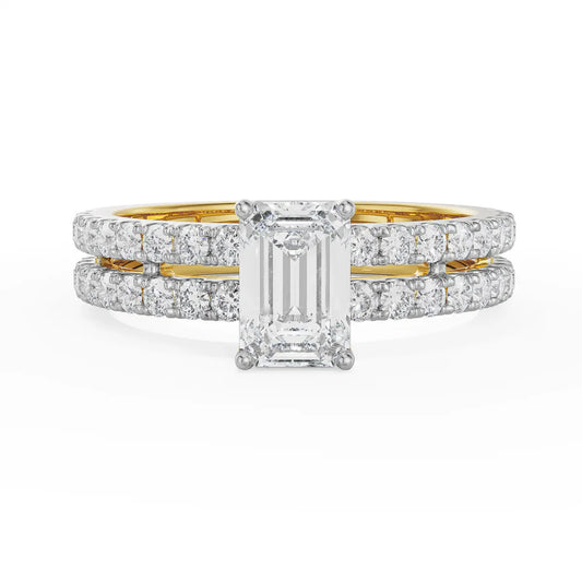 Shimmering Emerald Lab Luxe Engagement Circle