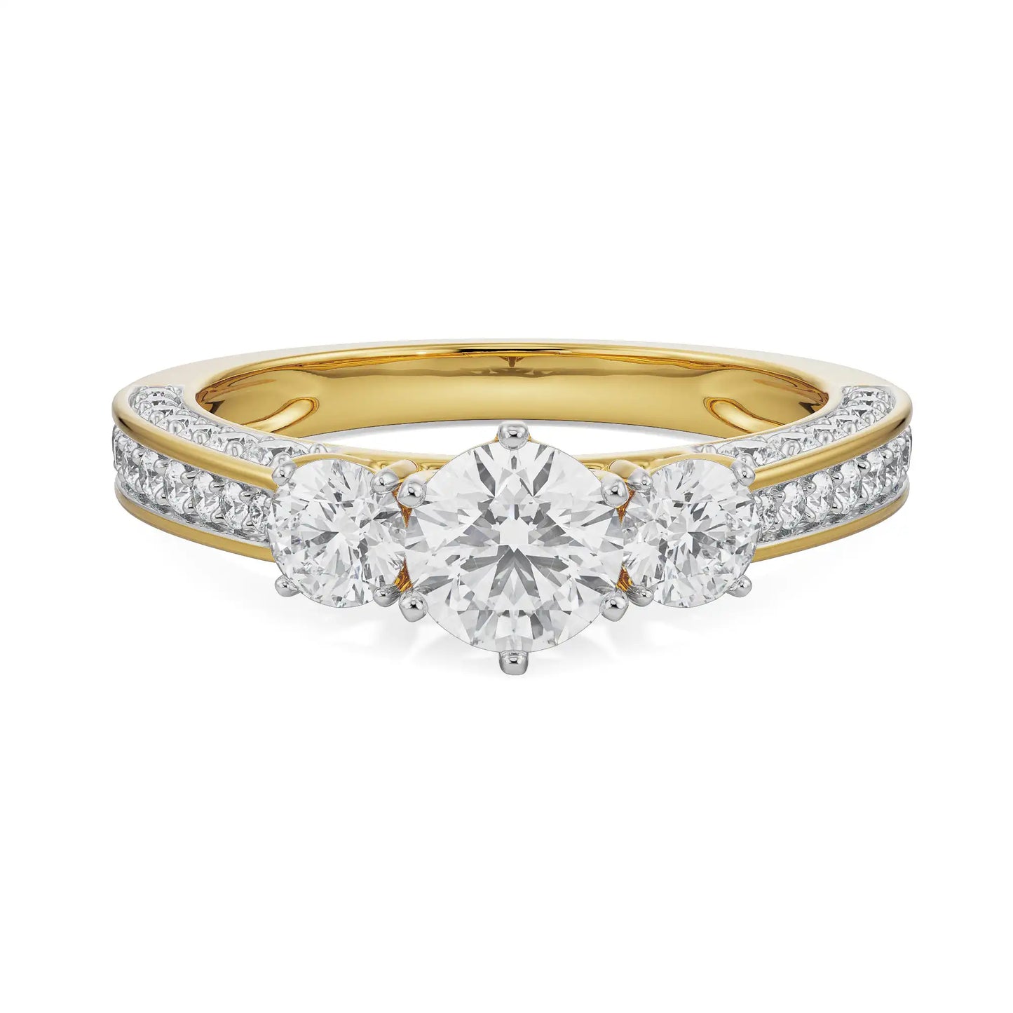 Three Stone Jessie Lab Grown Luxe Band