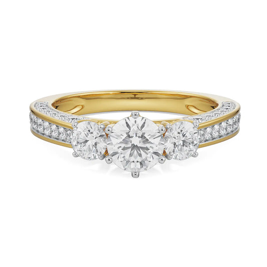 Three Stone Jessie Lab Grown Luxe Band
