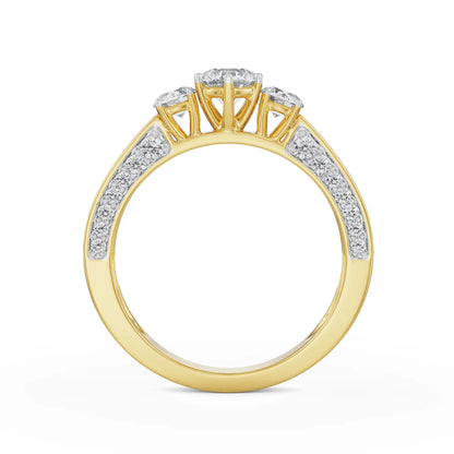 Three Stone Jessie Lab Grown Luxe Band