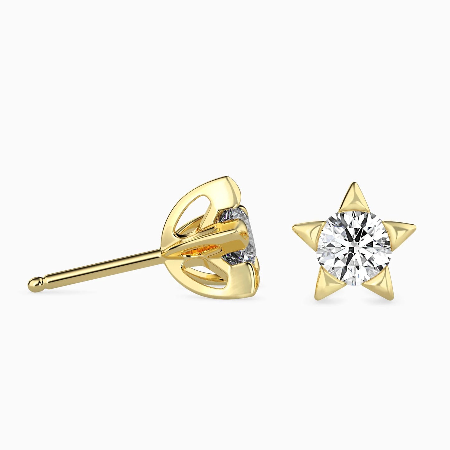 Lab Grown Radiant Iconic Star Studs