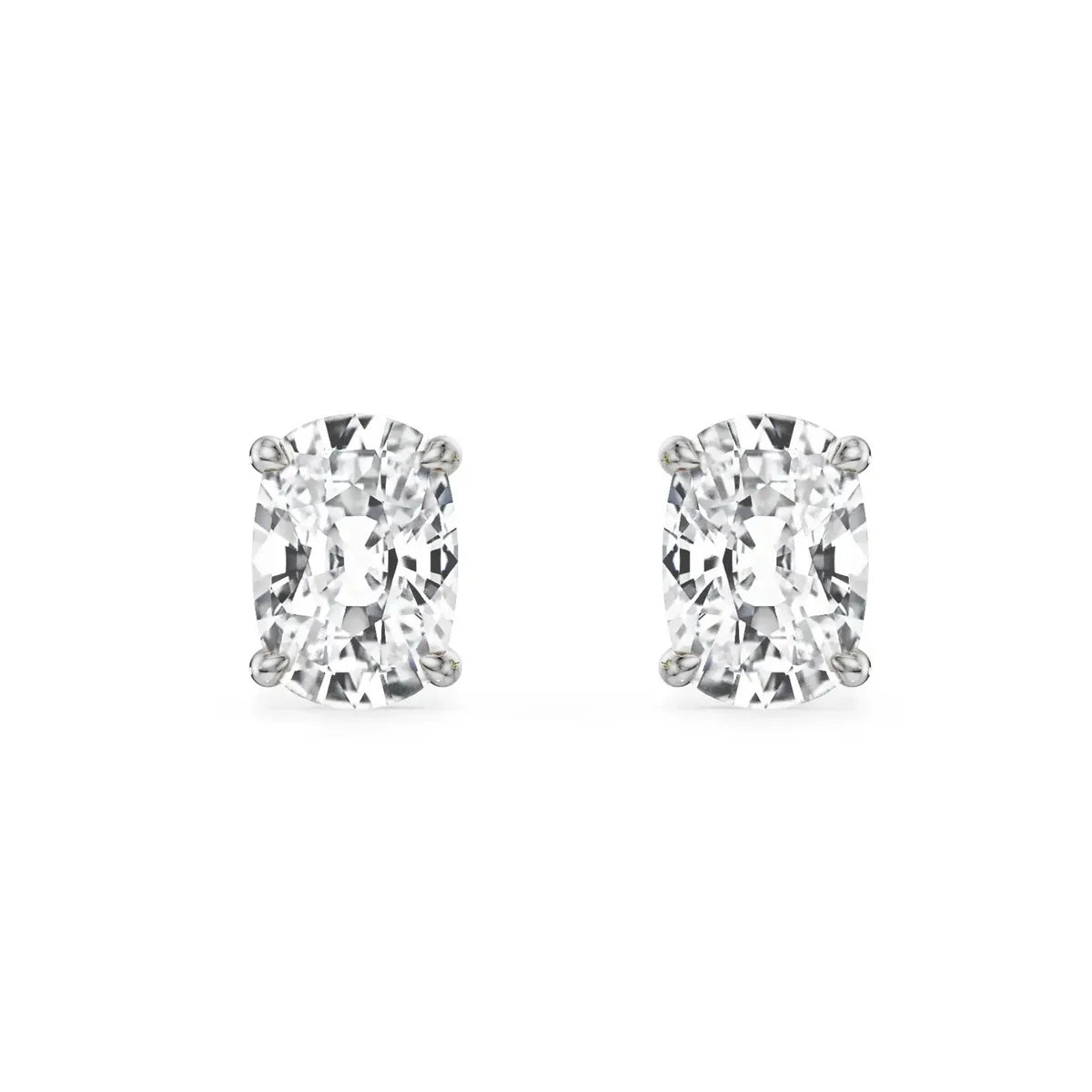 2 ct Enchanting Cushion Lab Grown Brilliant Ear Stud