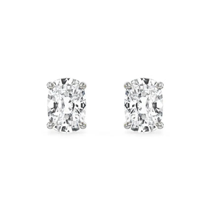 2 ct Enchanting Cushion Lab Grown Brilliant Ear Stud