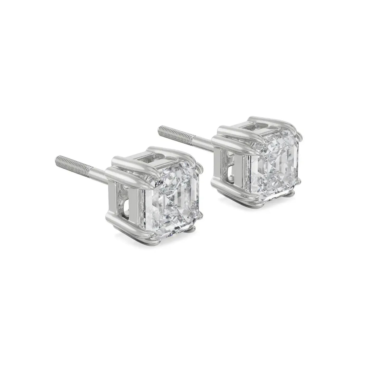 2 ct Asscher Lab Grown Luxe Ear Stud