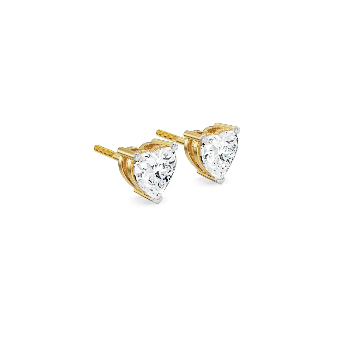 0.5 CT Sweetheart Lab Grown Radiant Stud