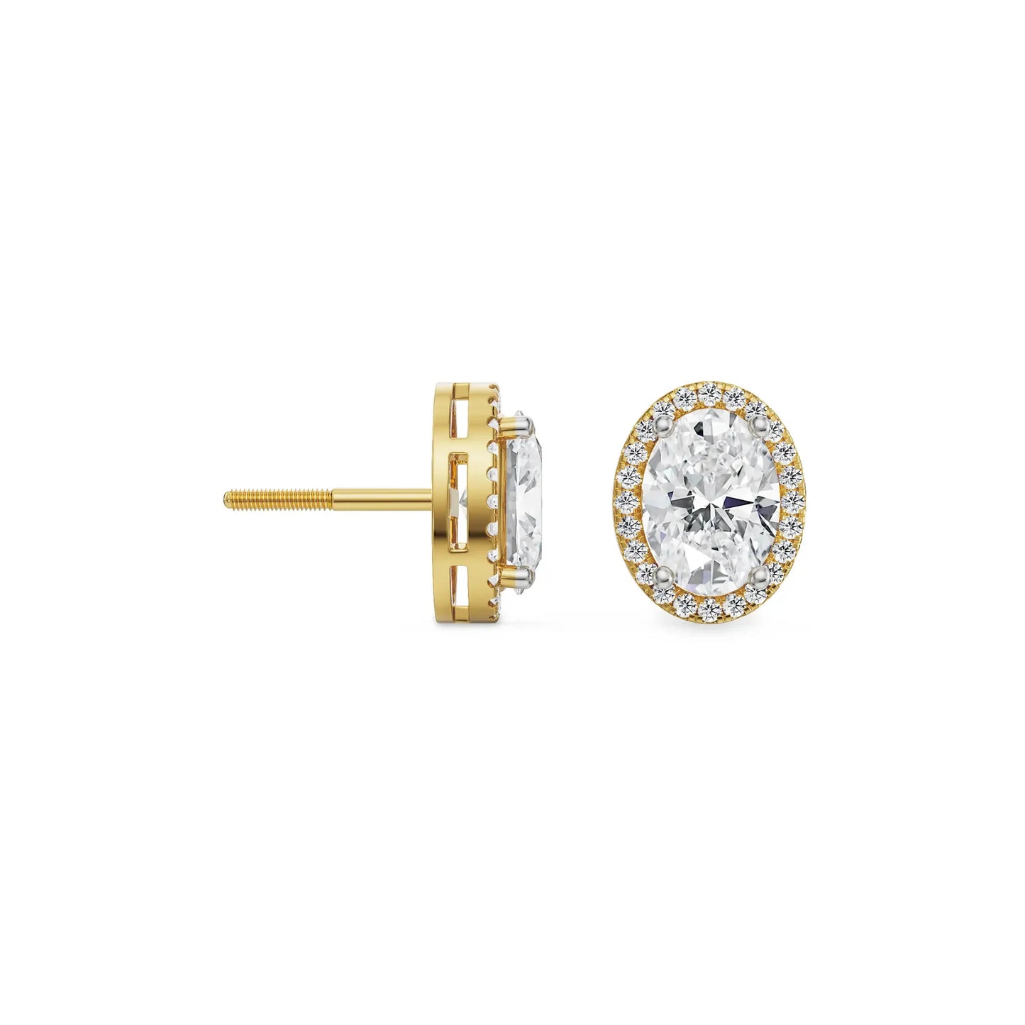 0.5 CT Celestial Halo Lab Grown Brilliant Ear Stud