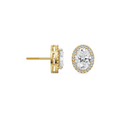 0.5 CT Celestial Halo Lab Grown Brilliant Ear Stud