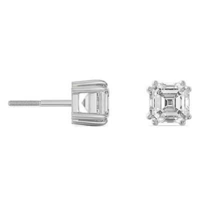 2 ct Asscher Lab Grown Luxe Ear Stud