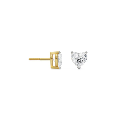 0.5 CT Sweetheart Lab Grown Radiant Stud