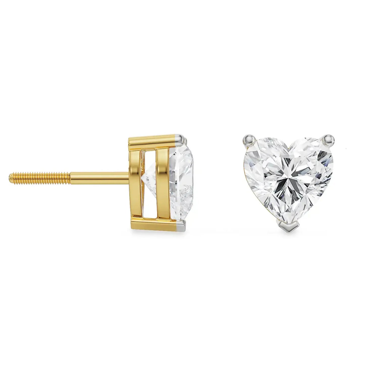 2 ct Sweetheart Lab Grown Luxe Stud