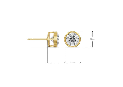 1 CT Timeless Frame Lab Grown Diamond Solitaire Studs