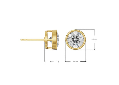 1.5 ct Heritage Frame Lab Grown Diamond Solitaire Studs