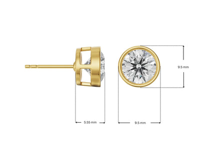 2 ct Timeless Frame Lab Grown Diamond Solitaire Studs