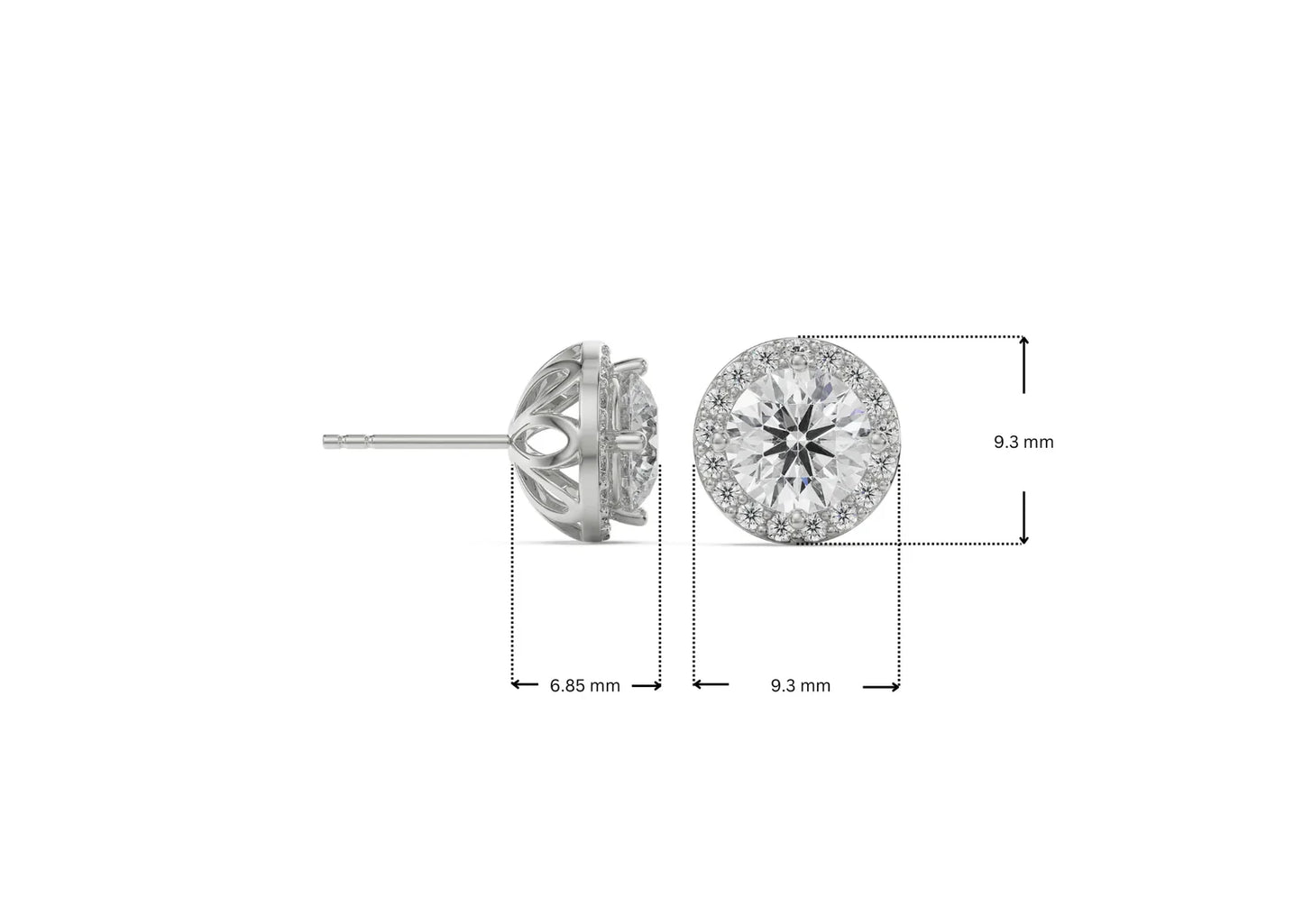 1 ct Halo Lab Grown Brilliant Iconic Studs
