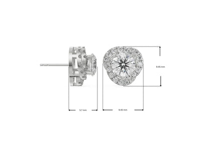0.5 CT Swirl Halo Lab Grown Luxe Earrings